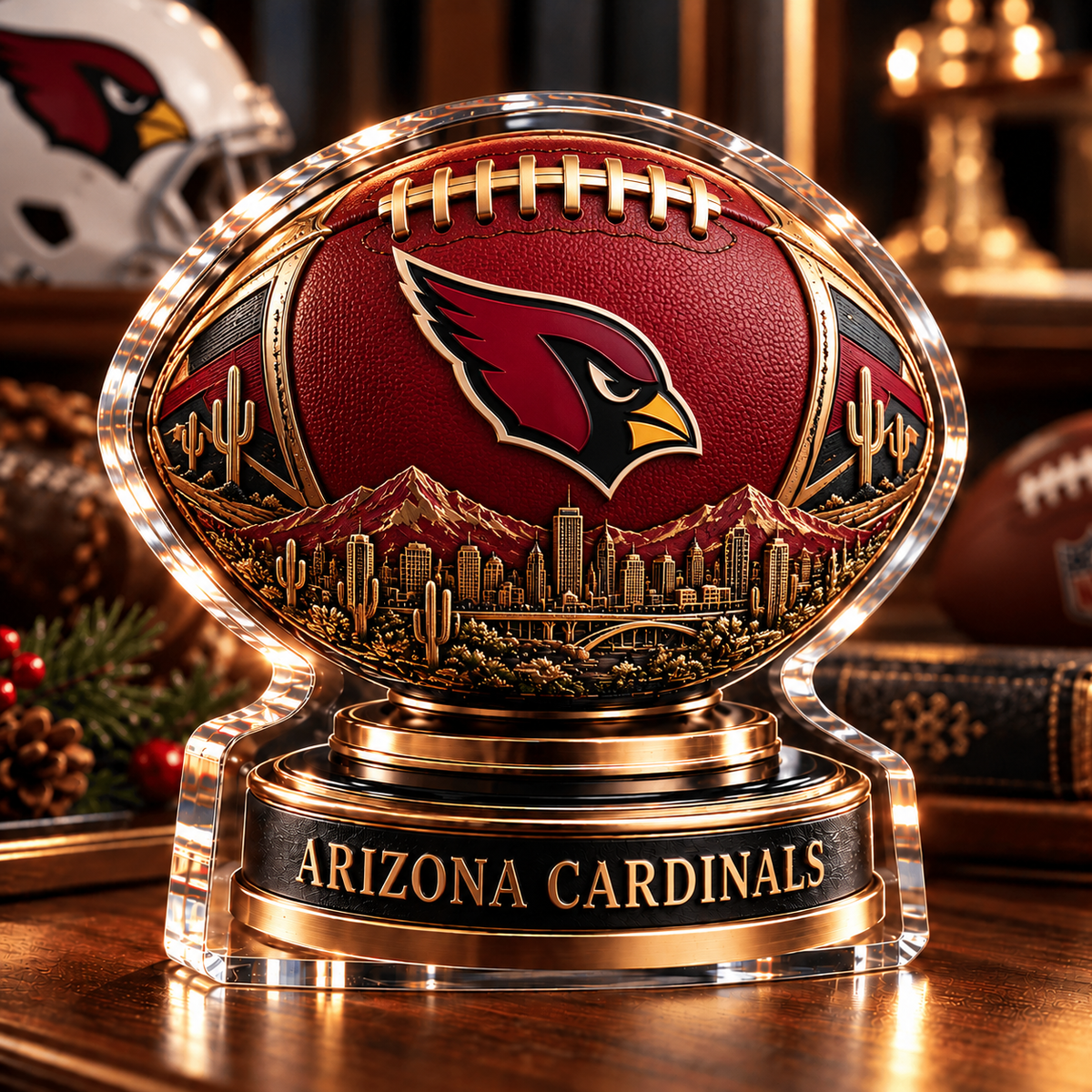 AC x NFL Personalized Name Acrylic Block Plaque Gift For Fan