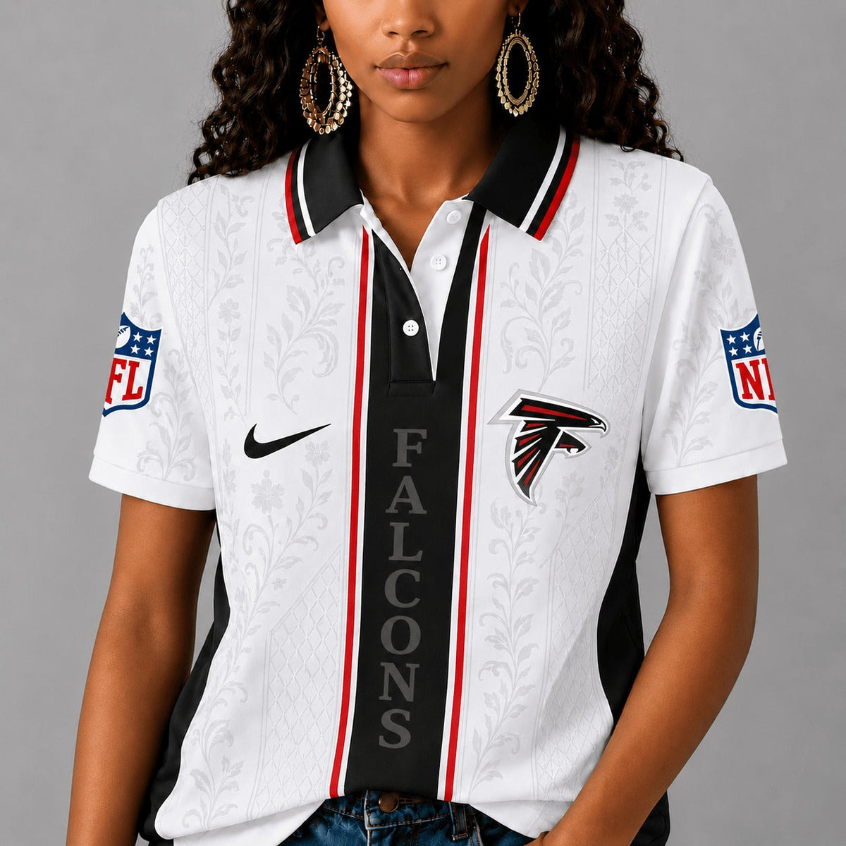 AF Premium NFL Floral Elegance Polo Shirt