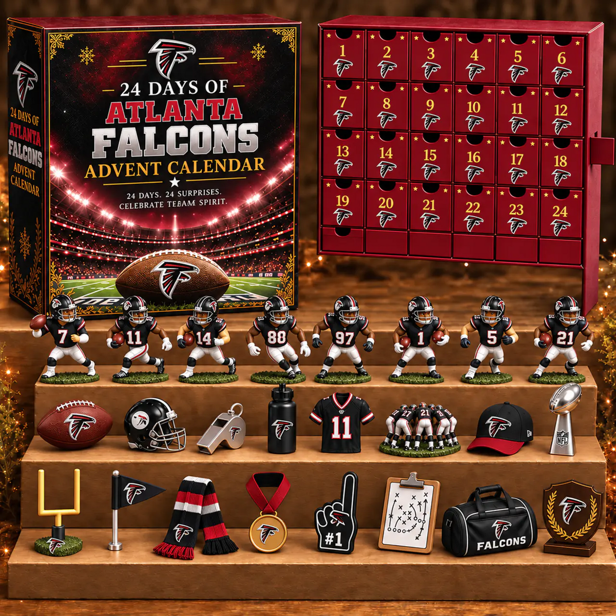 AF x NFL Personalized 24 Days Of American Football Advent Calendar Blink Box