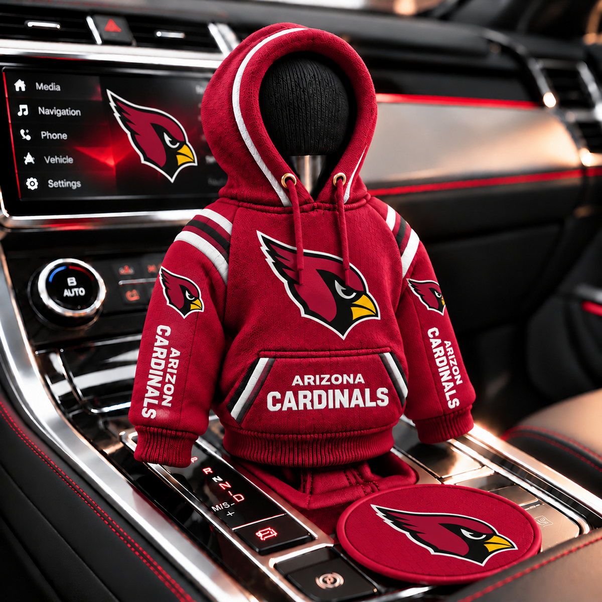 ARI x NFL Personalized Name Shift Knob Hoodie