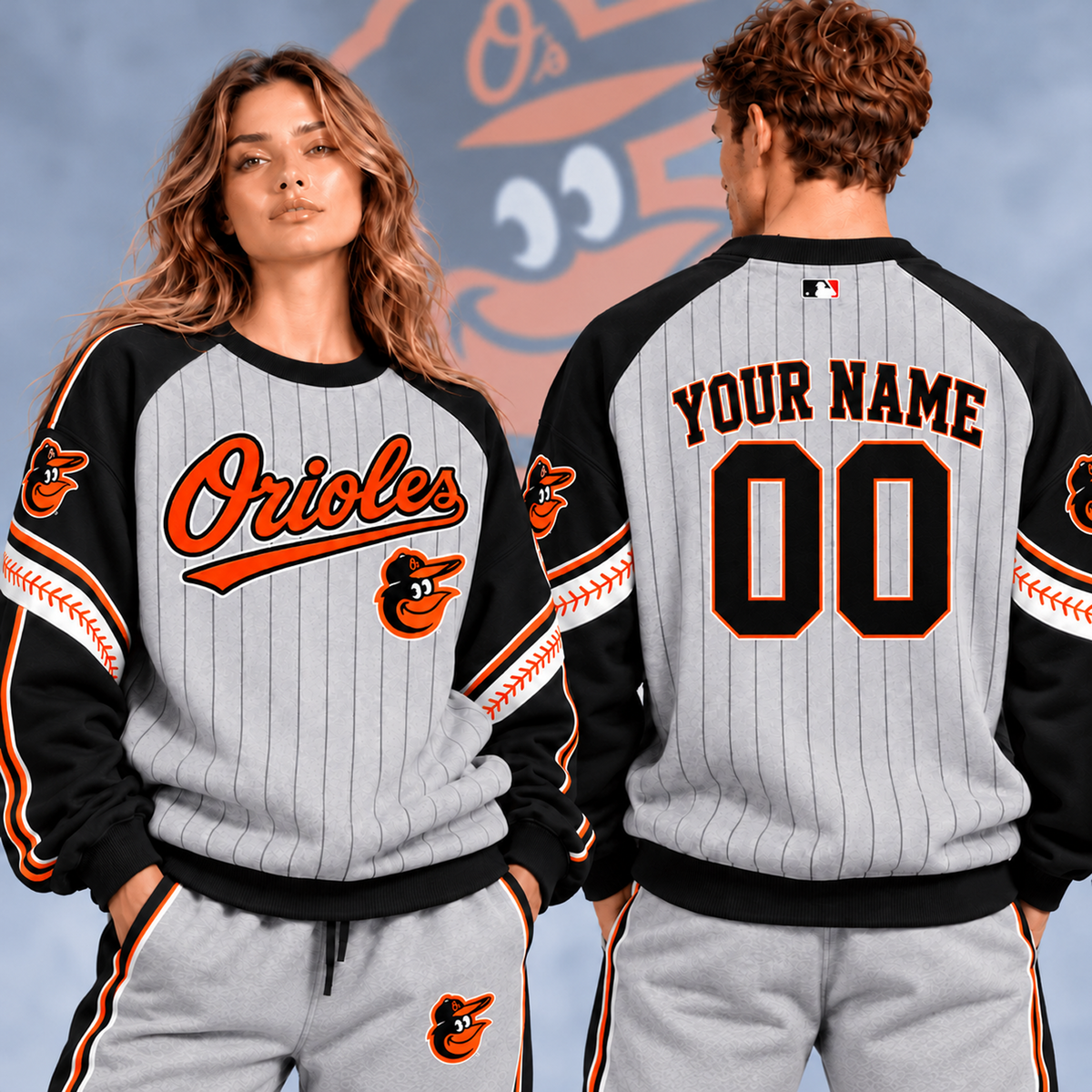 BAL x MLB Personalized Name Sweatshirt