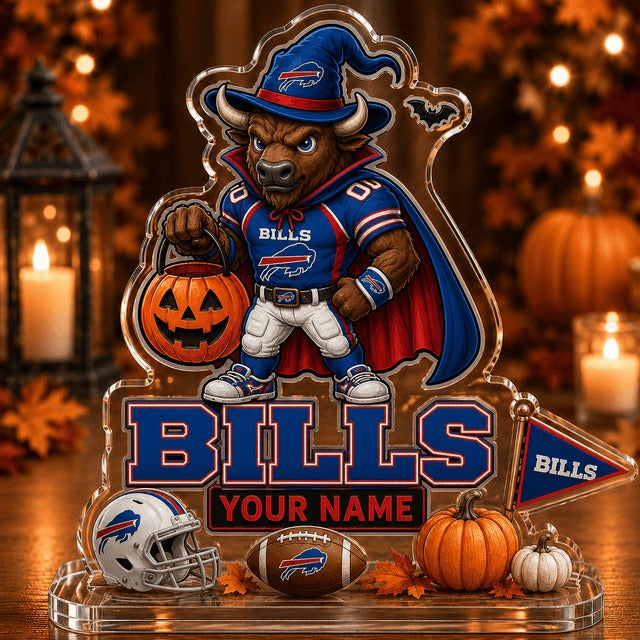 BB NFL Halloween Acrylic Block Plaque Personalized Gift For Fan