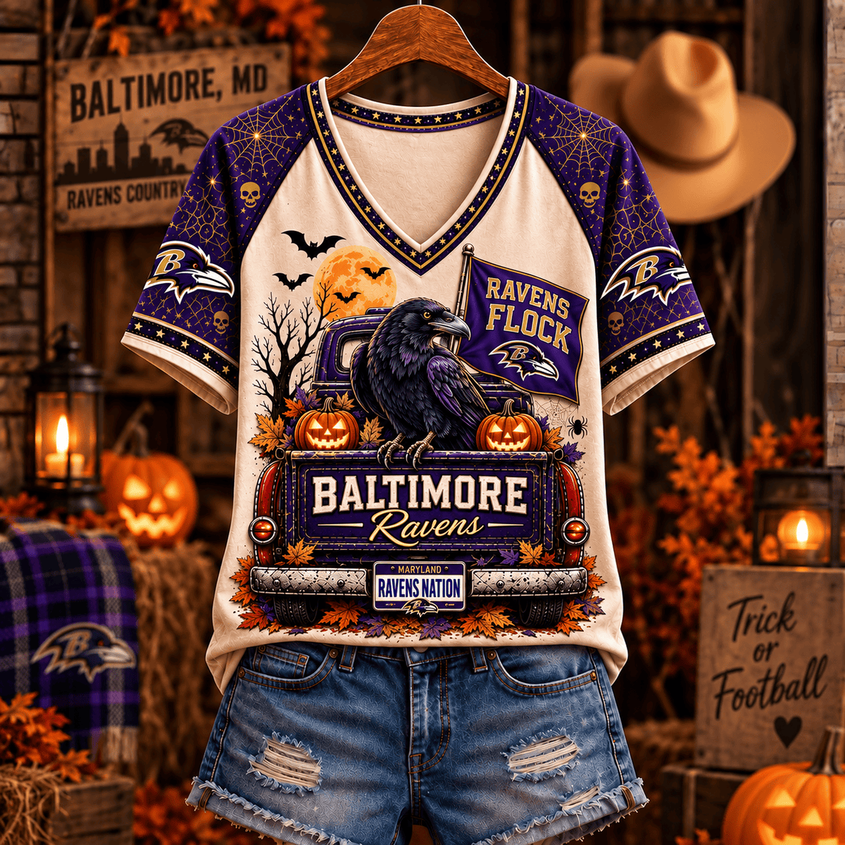 BR Premium Halloween V-Neck T Shirt Gift For Fan