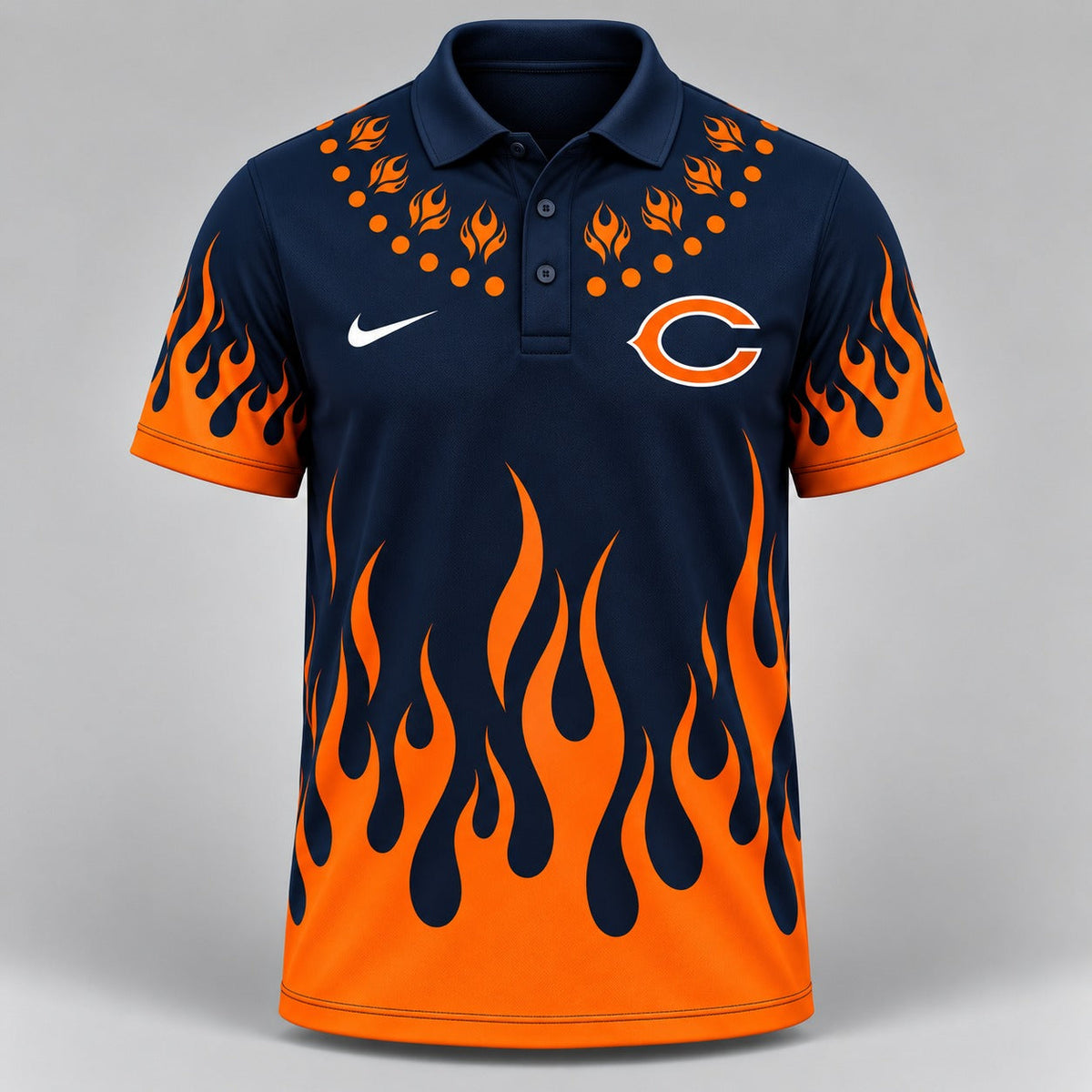 CHI Premium NFL Flame Performance Polo Shirt