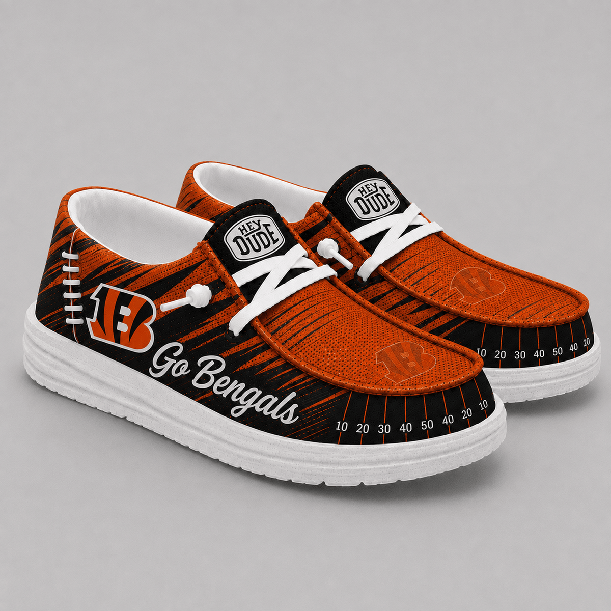 CIN Premium NFL Football Field Fan Loafer Shoes