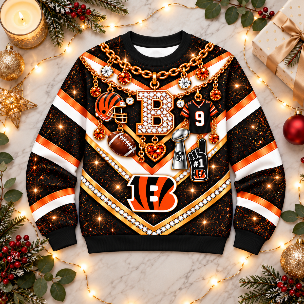 CIN x NFL Luxury Bling Sweatshirt