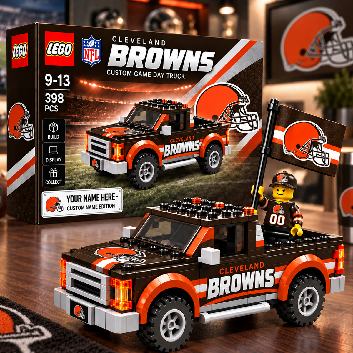 CLE x NFL Building Blocks Truck Toy Set V2