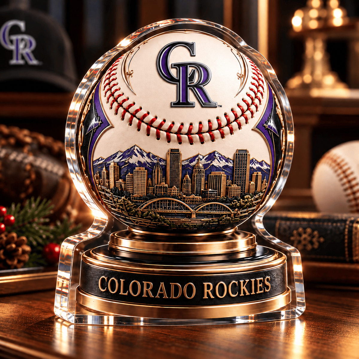 COL x MLB Personalized Name Acrylic Block Plaque Gift For Fan