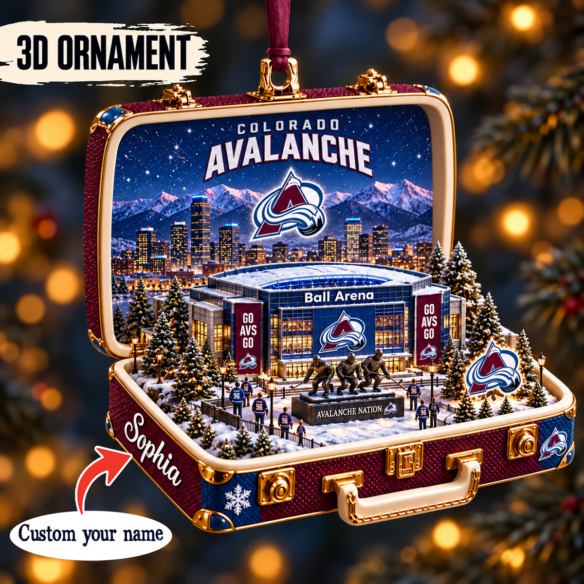 COL x NHL Christmas KICKOFF Premium Personalized Acrylic Oranment