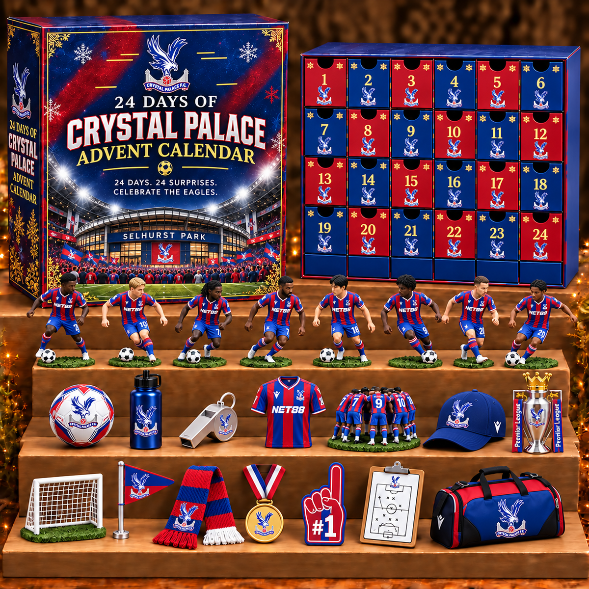 CRY x EPL Personalized 24 Days Of American Football Advent Calendar Blink Box