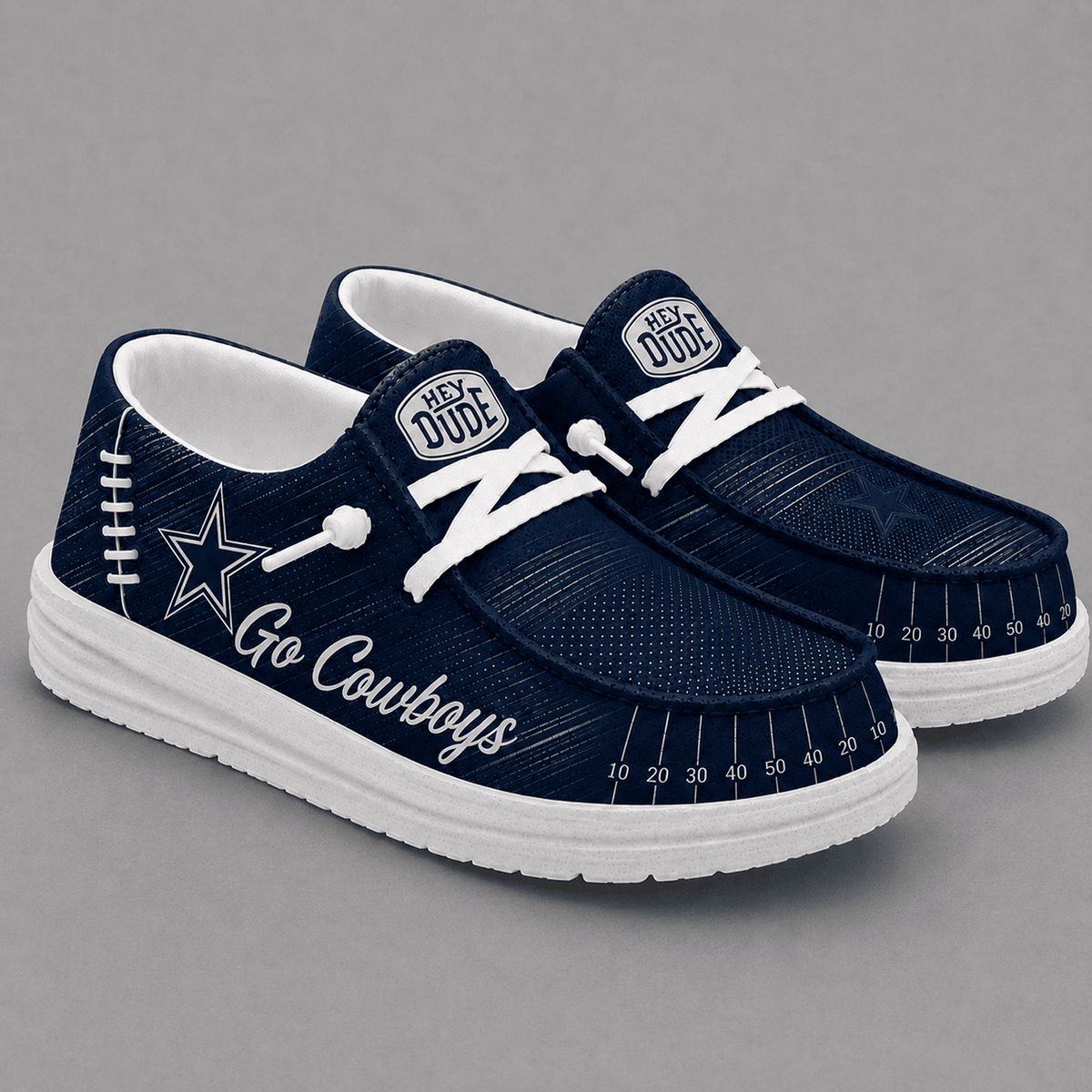 DAL Premium NFL Football Field Fan Loafer Shoes