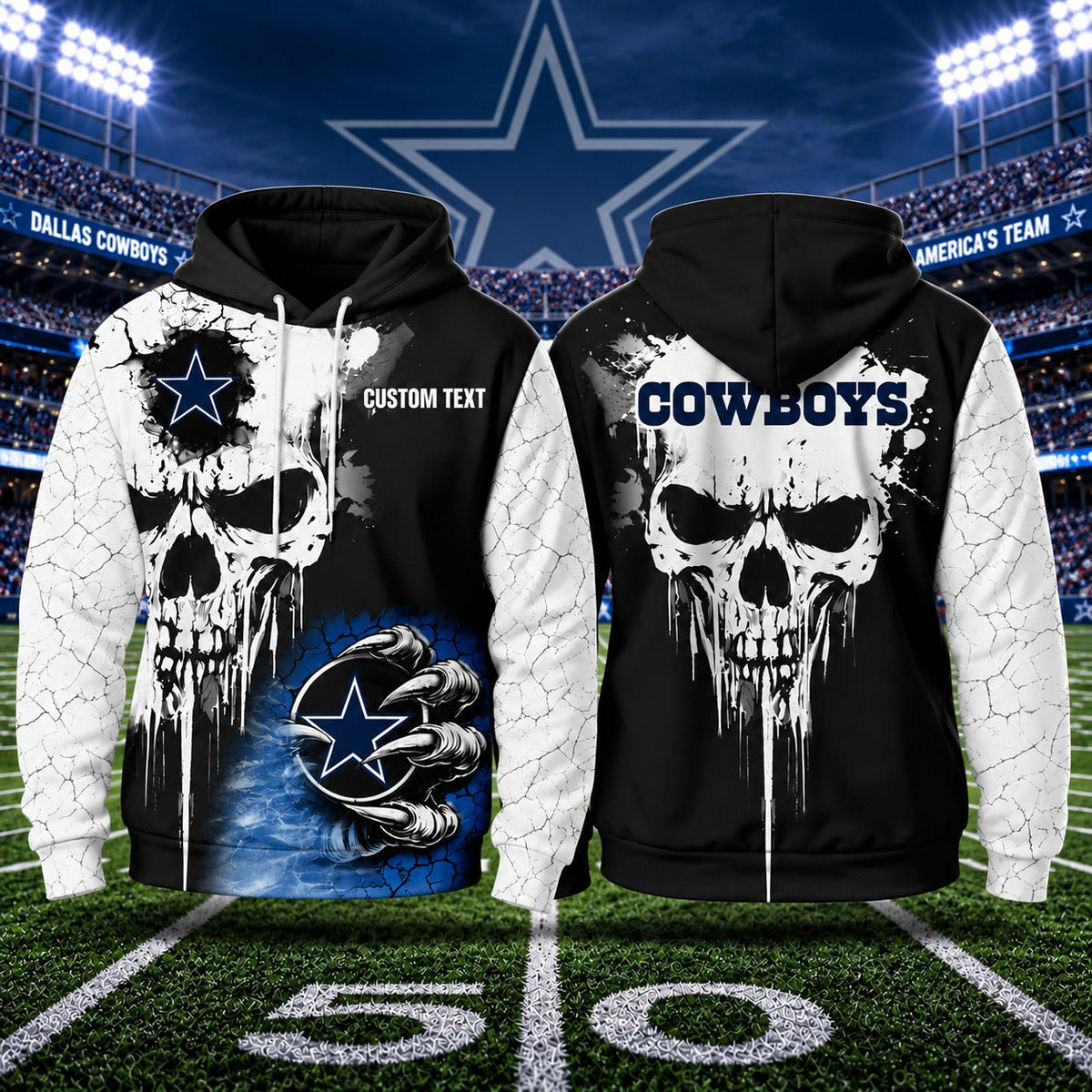 DC NFL Premium Skull Hoodie