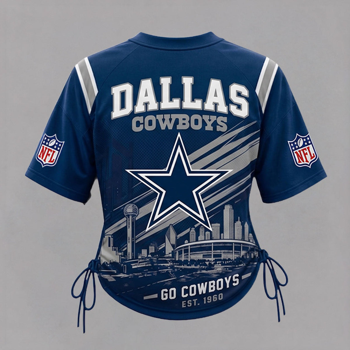DC Premium NFL Game Day Women Lace-Up Jersey Shirt