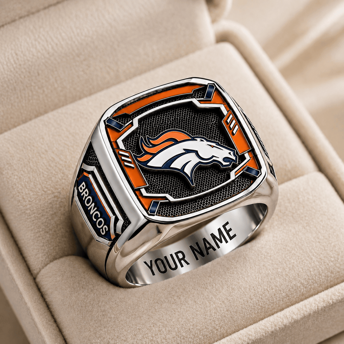 DEN x NFL Special Ring Custom Any Name Gift For Fan Love