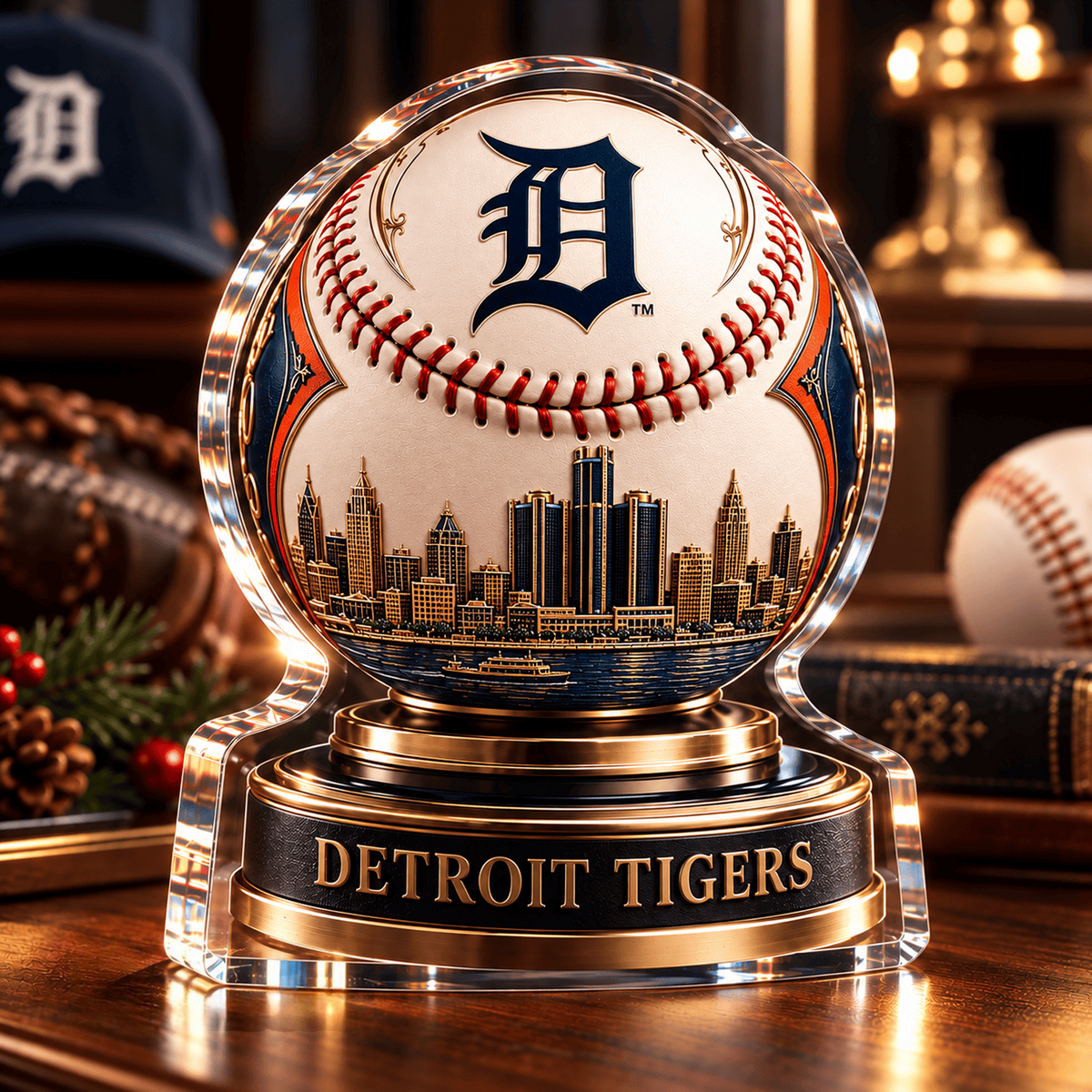DET x MLB Personalized Name Acrylic Block Plaque