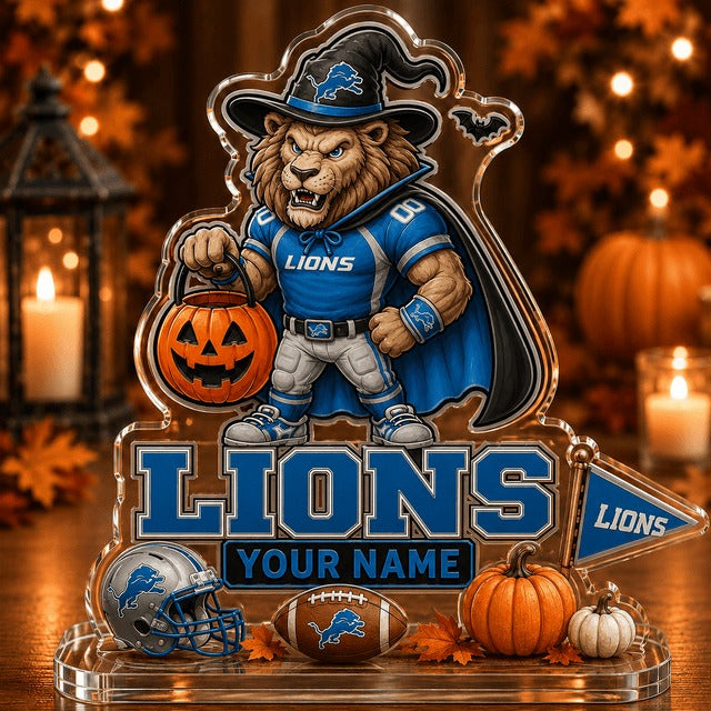 DL NFL Halloween Acrylic Block Plaque Personalized Gift For Fan