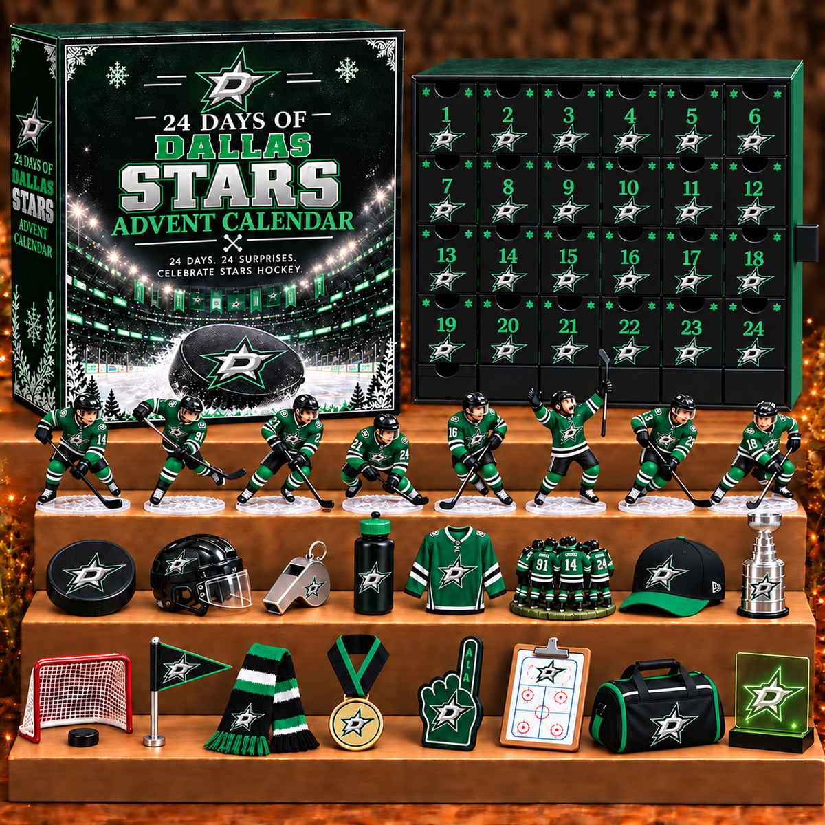 DS x NHL Personalized 24 Days Of Hockey Ice Advent Calendar Blink Box