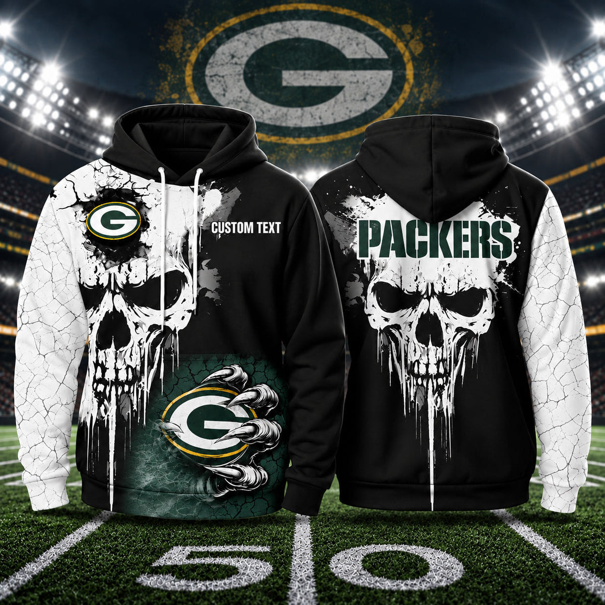 GBP NFL Premium Skull Hoodie