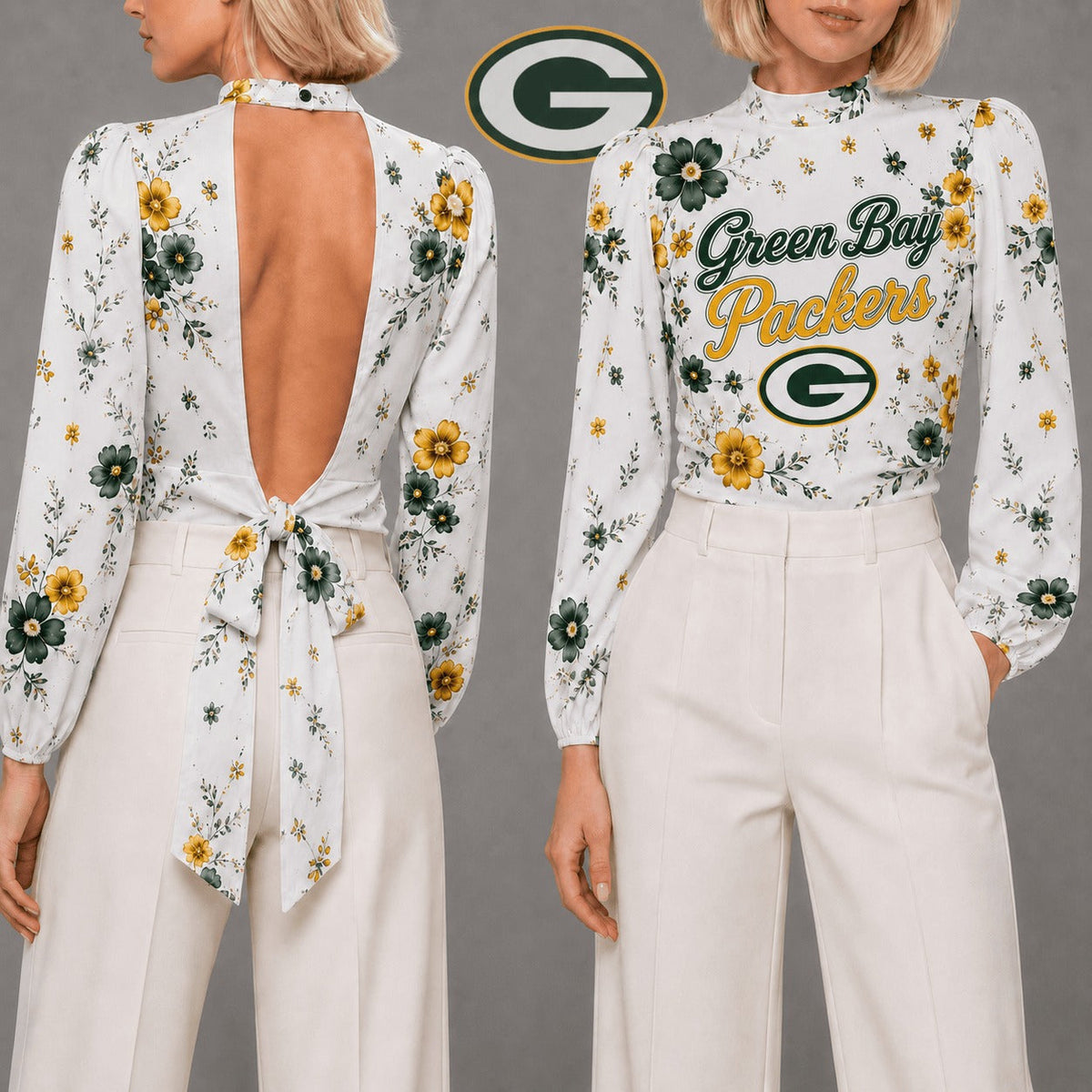GBP Premium NFL Floral Backless Long Sleeve Shirt