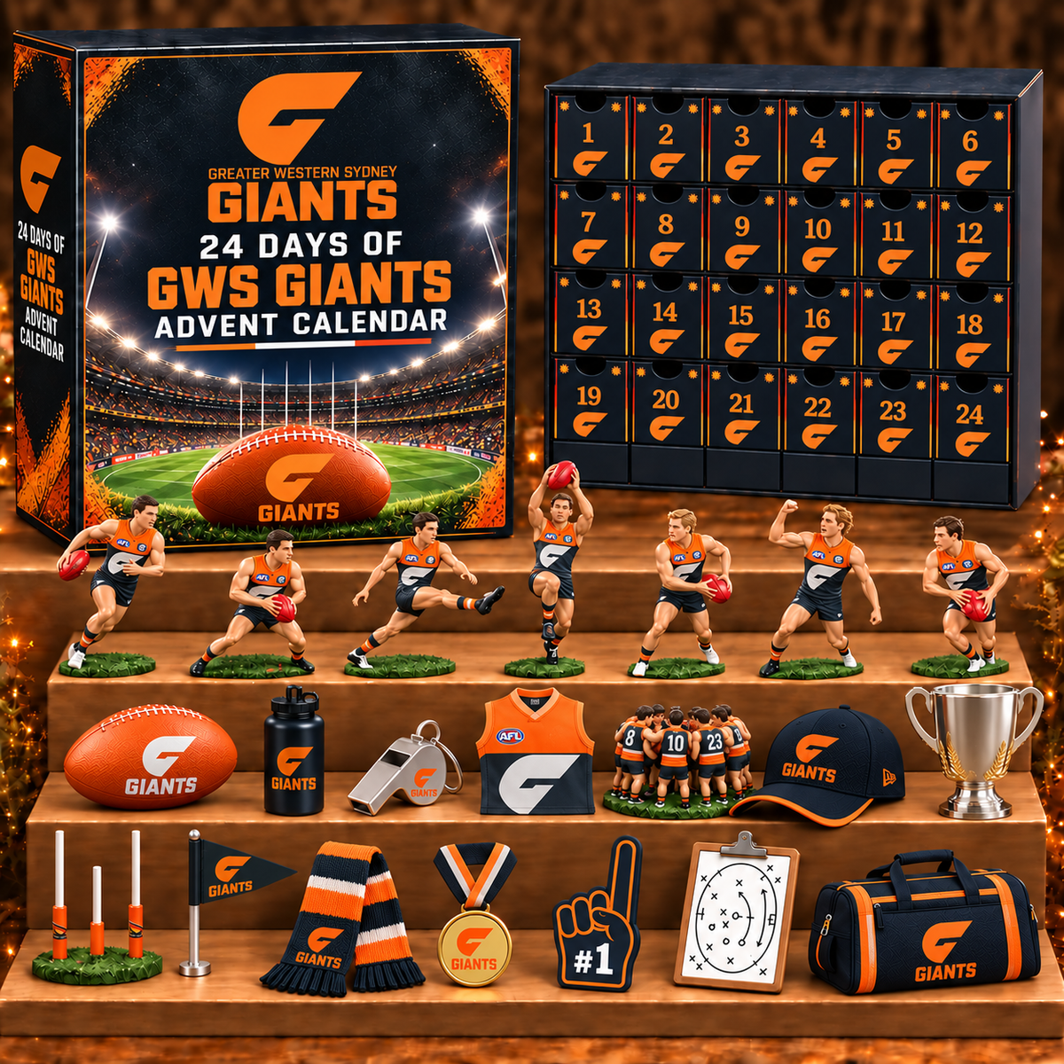 GWSG x AFL Personalized 24 Days Of Super Rugby Advent Calendar Blink Box