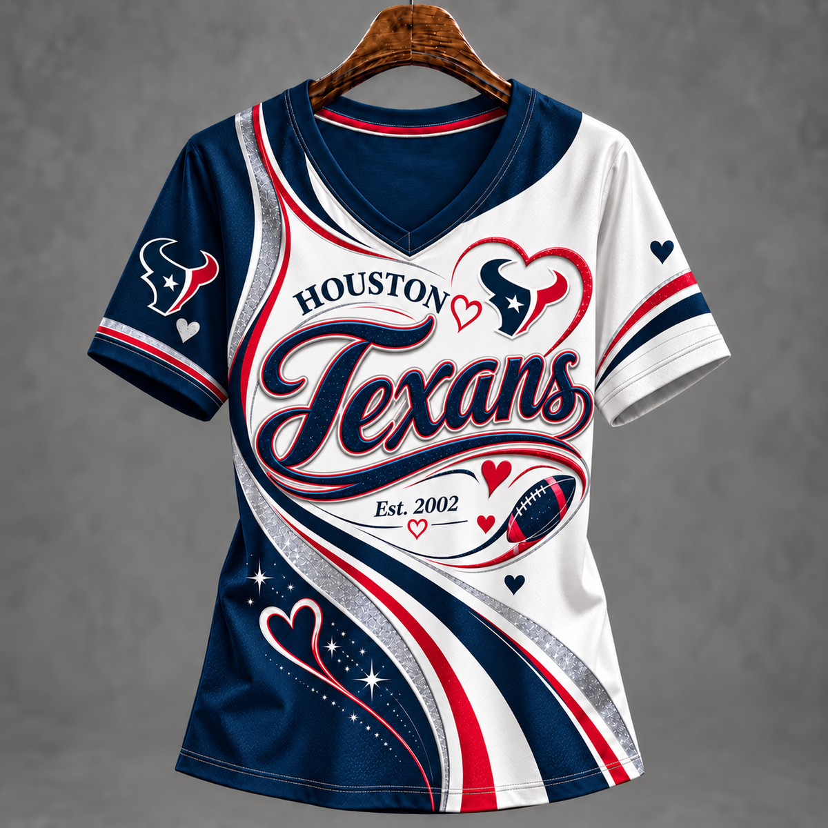 HT x NFL Premium Womenƒ??s V-Neck Shirt