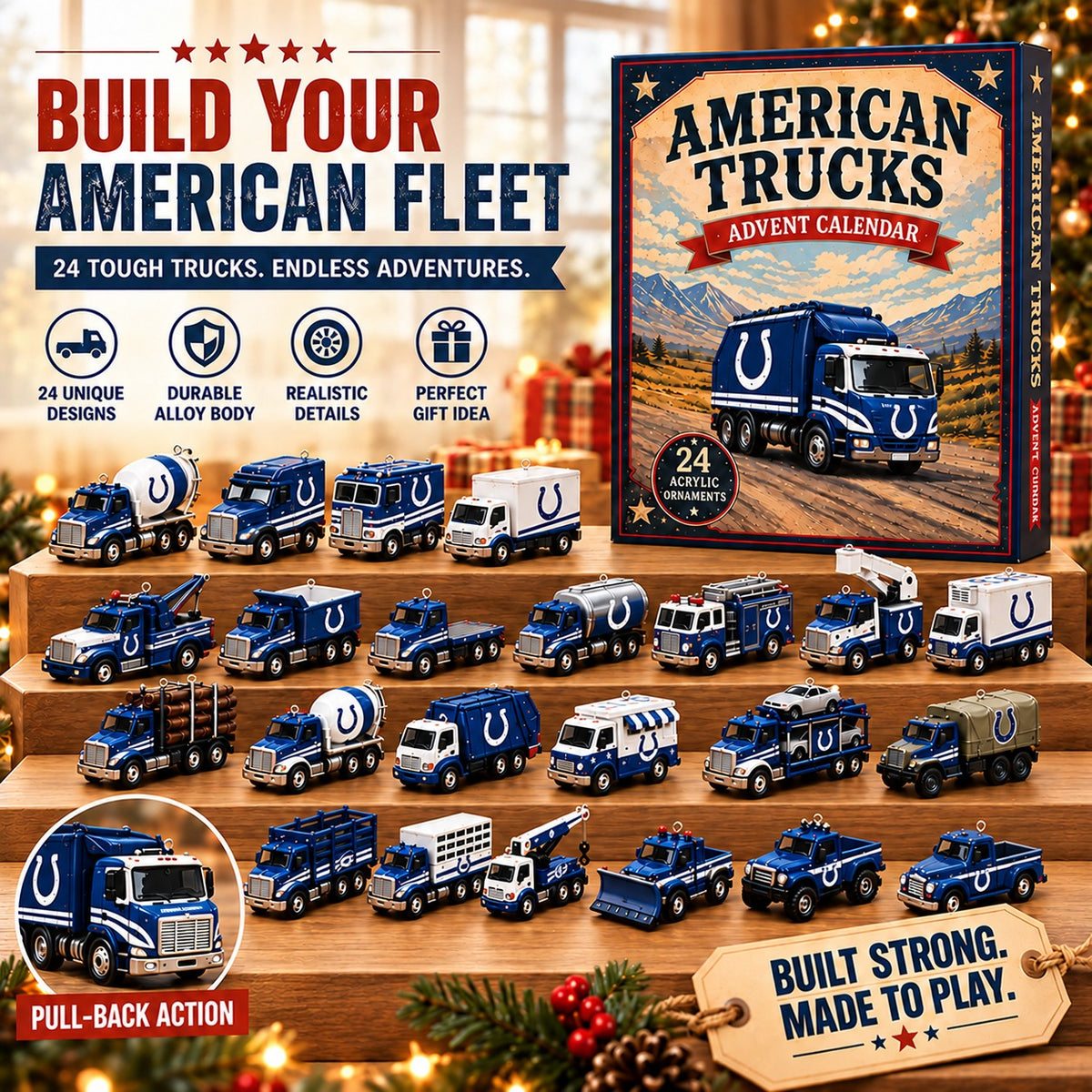 IC x NFL Personalized 24 Days Of American Trucks Advent Calendar Blink Box