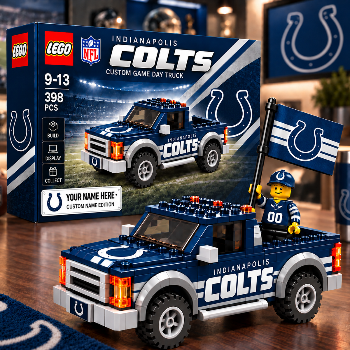 IND x NFL Building Blocks Truck Toy Set V2