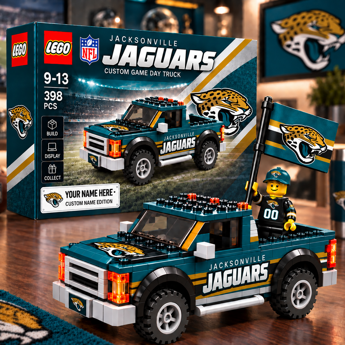 JAC x NFL Building Blocks Truck Toy Set V2