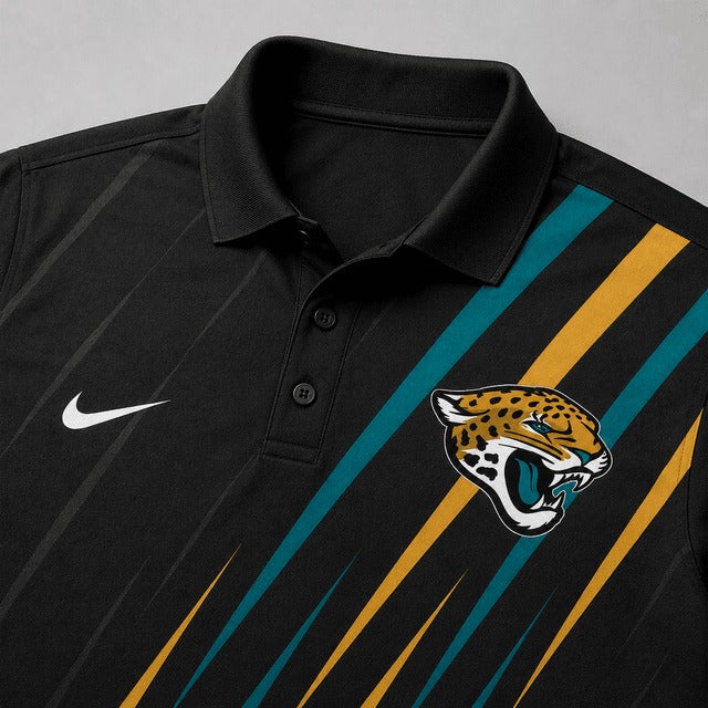 JJ Premium NFL Premium Athletic Stripe Polo Shirt