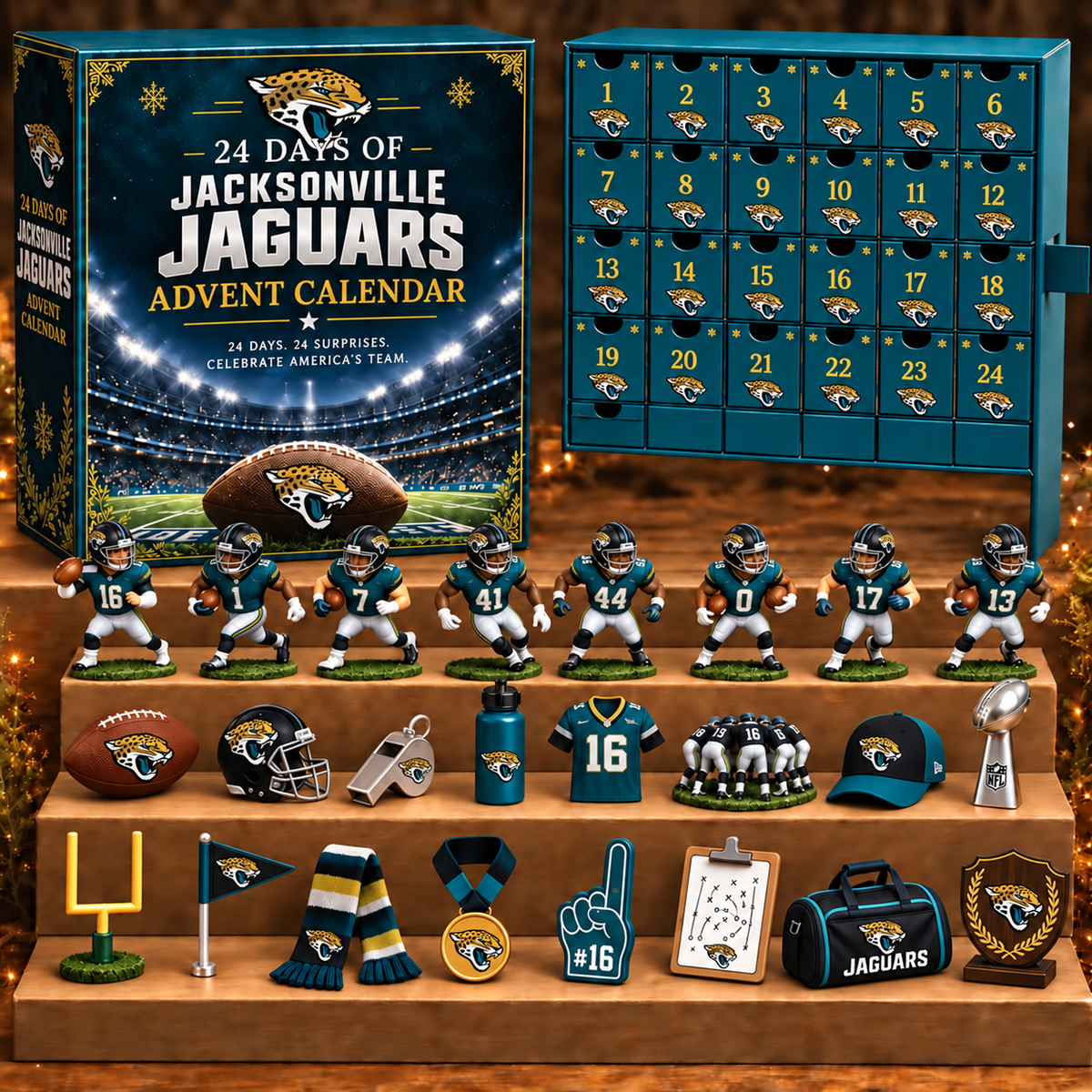 JJ x NFL Personalized 24 Days Of American Football Advent Calendar Blink Box