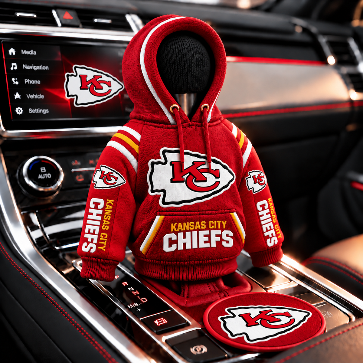 KC x NFL Personalized Name Shift Knob Hoodie