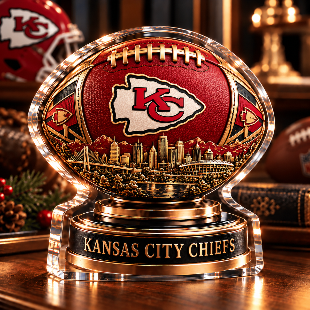 KCC x NFL Personalized Name Acrylic Block Plaque Gift For Fan