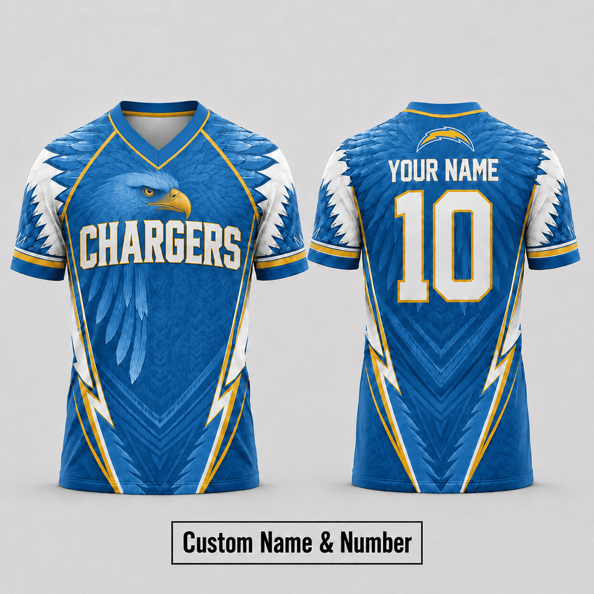 LAC Premium NFL Custom Name And Number Jersey For Fierce Football Fans