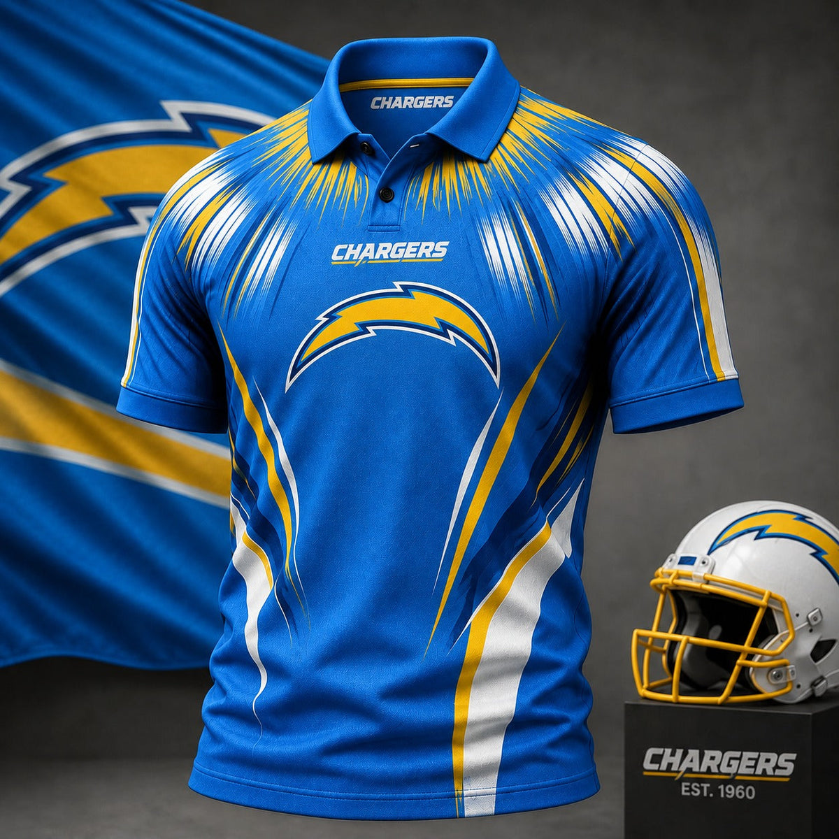 LAC Premium NFL Victory Rush Polo Shirt