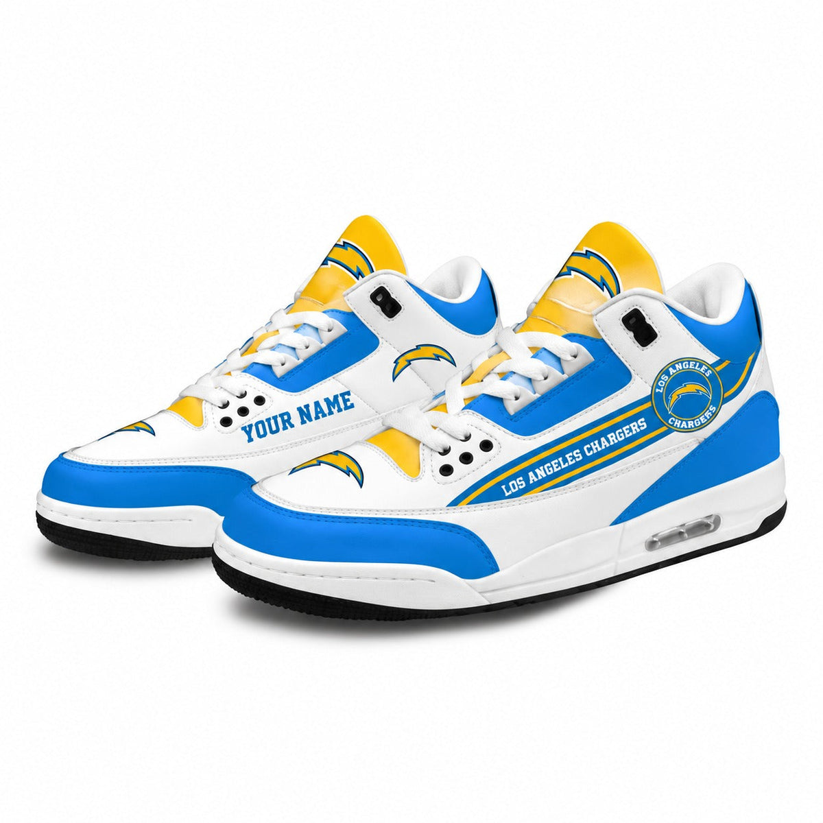 LAC x NFL Basic White Genuine Leather JD03 Shoes Men and Women