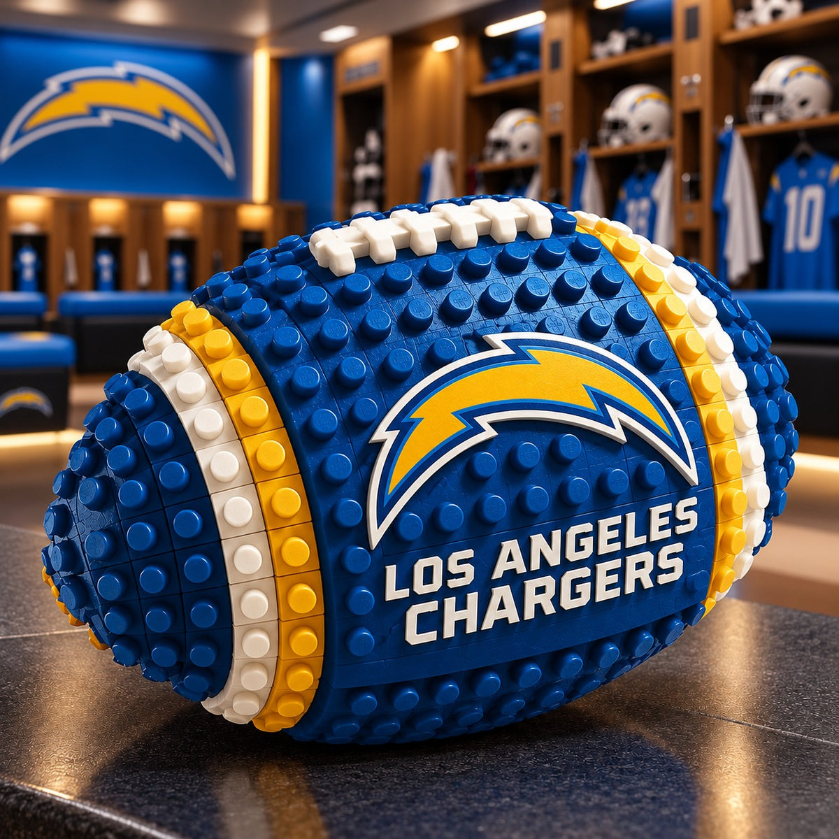 LAC x NFL Team Building Block Football Set