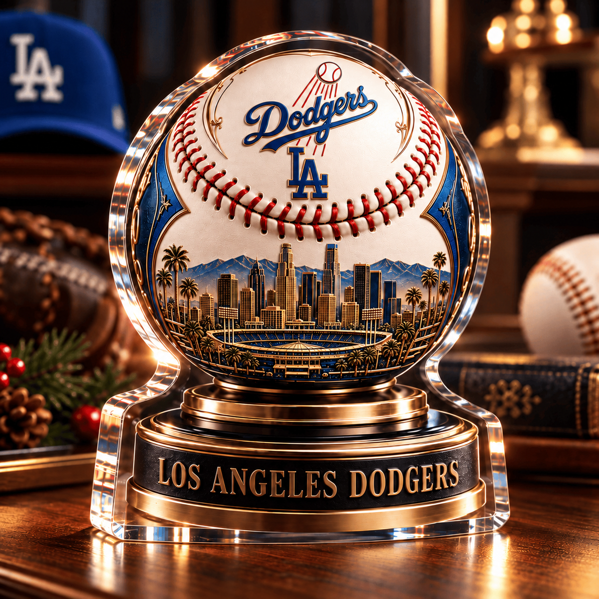 LAD x MLB Personalized Name Acrylic Block Plaque Gift For Fan