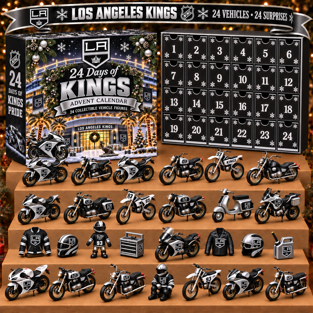 LAK x NHL Personalized 24 Days Of Motorcycles Advent Calendar Blink Box