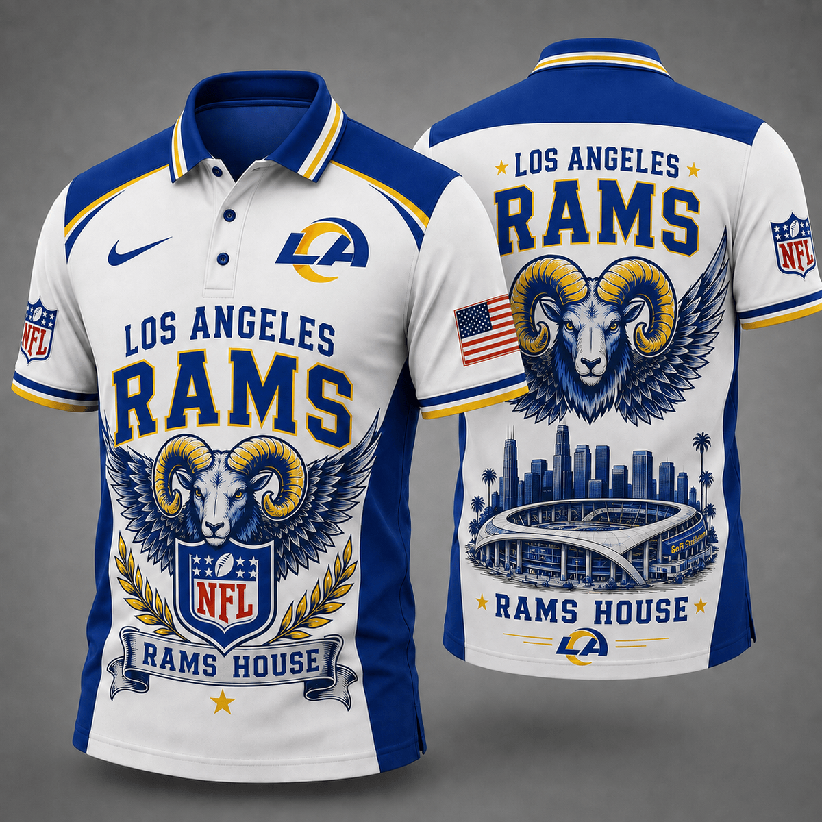 LAR Premium NFL Winged Pride Polo