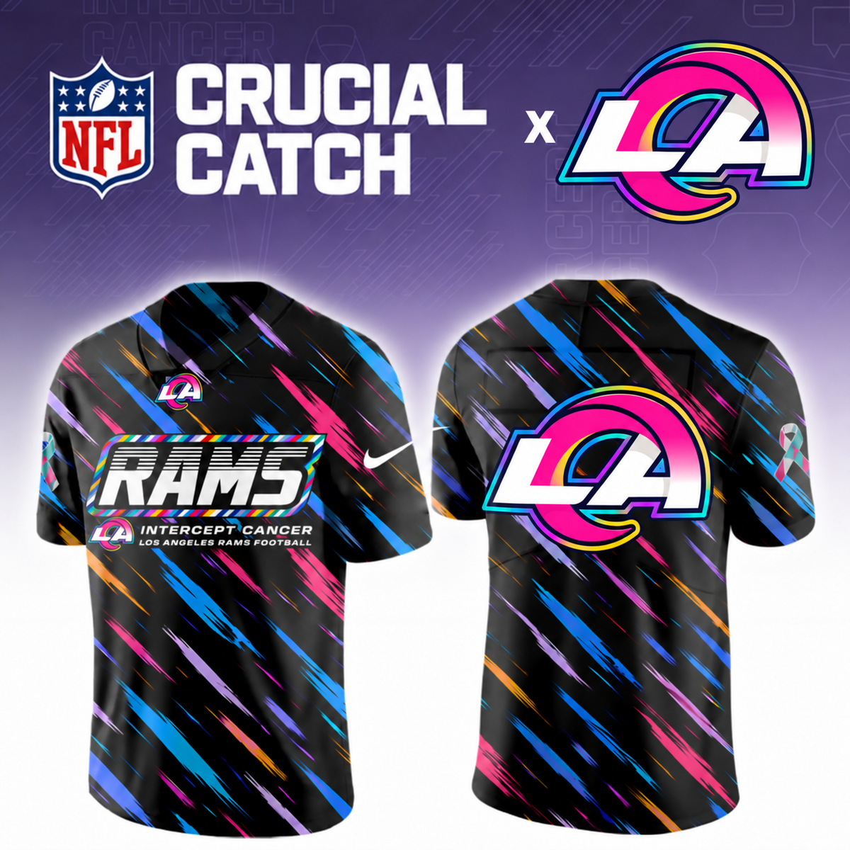 LAR x NFL Crucial Catch Football Jersey