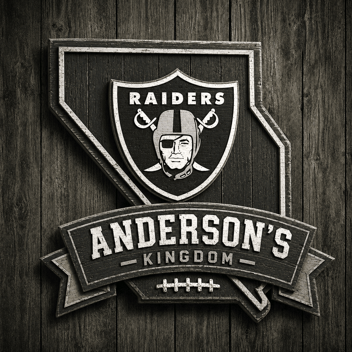 LV x NFL Personalized Vintage Wooden Sign