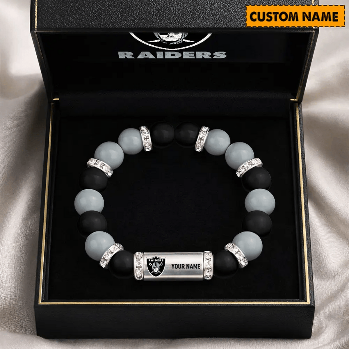 LVR x NFL Custom Name Handcrafted Lucky Energy Bracelet Gift For Fans