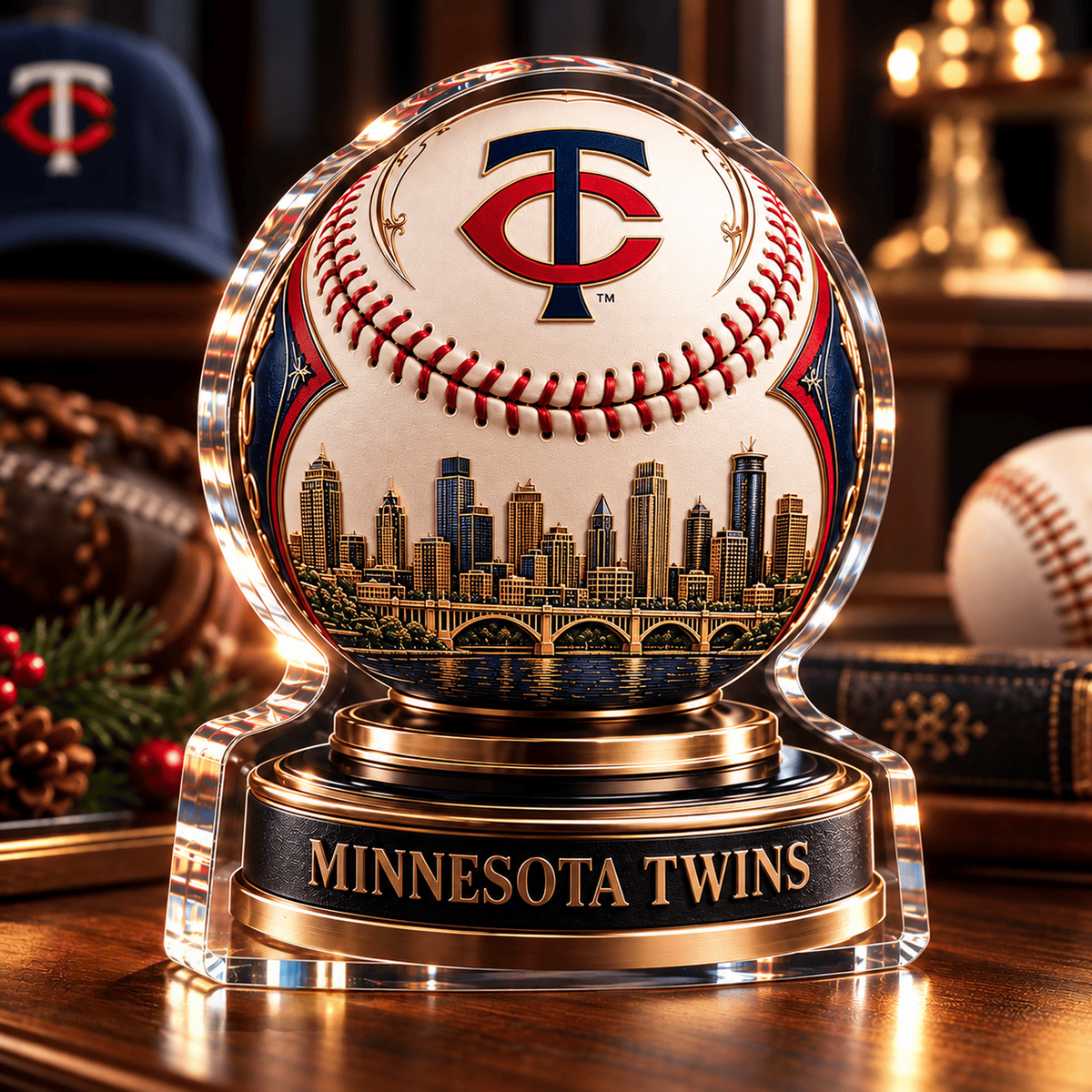 MIN x MLB Personalized Name Acrylic Block Plaque