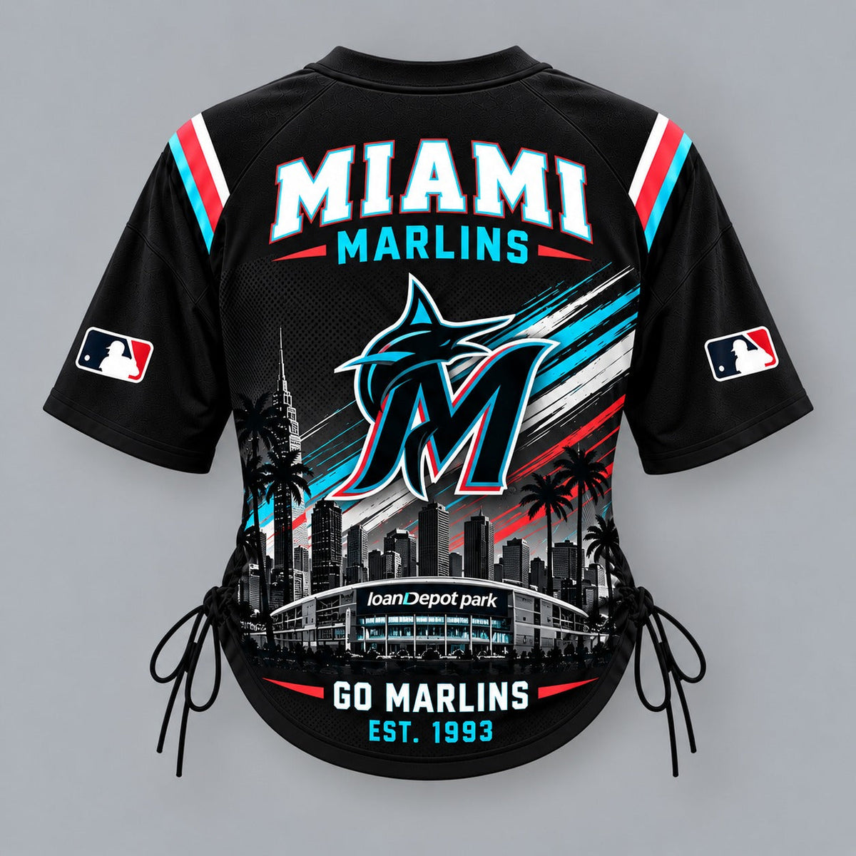 MM Premium MLB Game Day Women Lace-Up Jersey Shirt