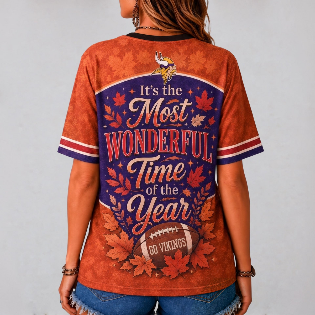 MV Premium NFL Fall Game Day V-Neck Shirt