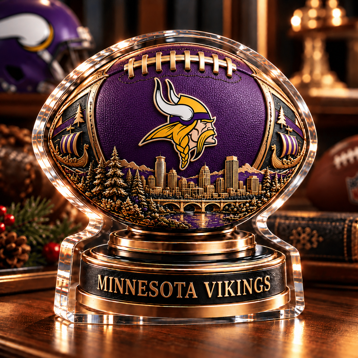 MV x NFL Personalized Name Acrylic Block Plaque Gift For Fan