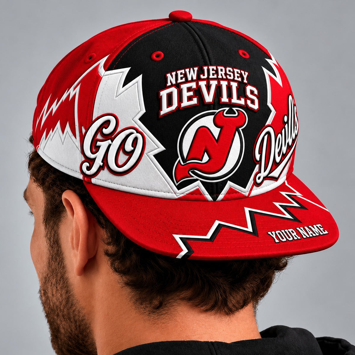 NJD x NHL Premium Snapback Hat Personalized Gift For Fan Hockey Men Women