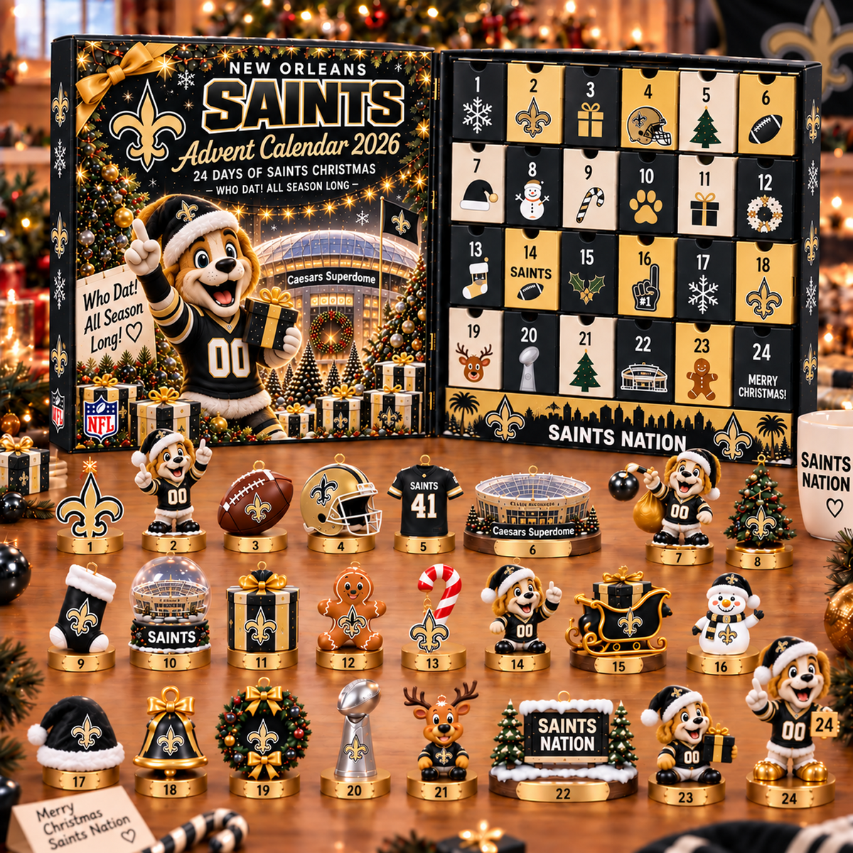 NO x NFL Christmas Advent Calendar 2026 โ 24 Days of NFL Mascot & Holiday Collectibles