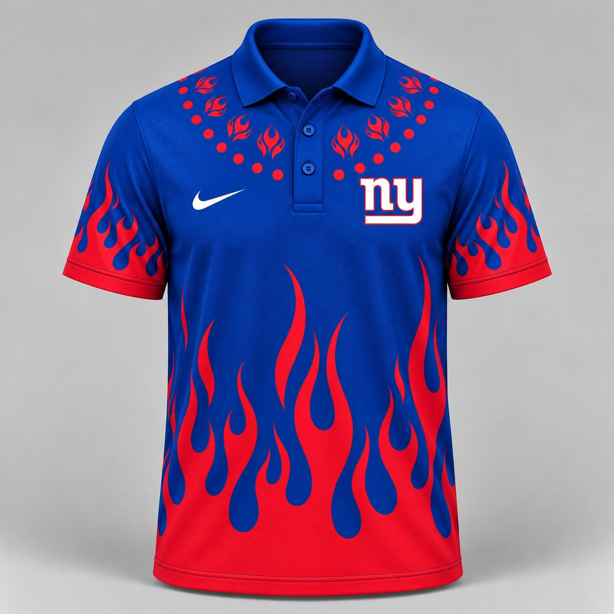 NYG Premium NFL Flame Performance Polo Shirt