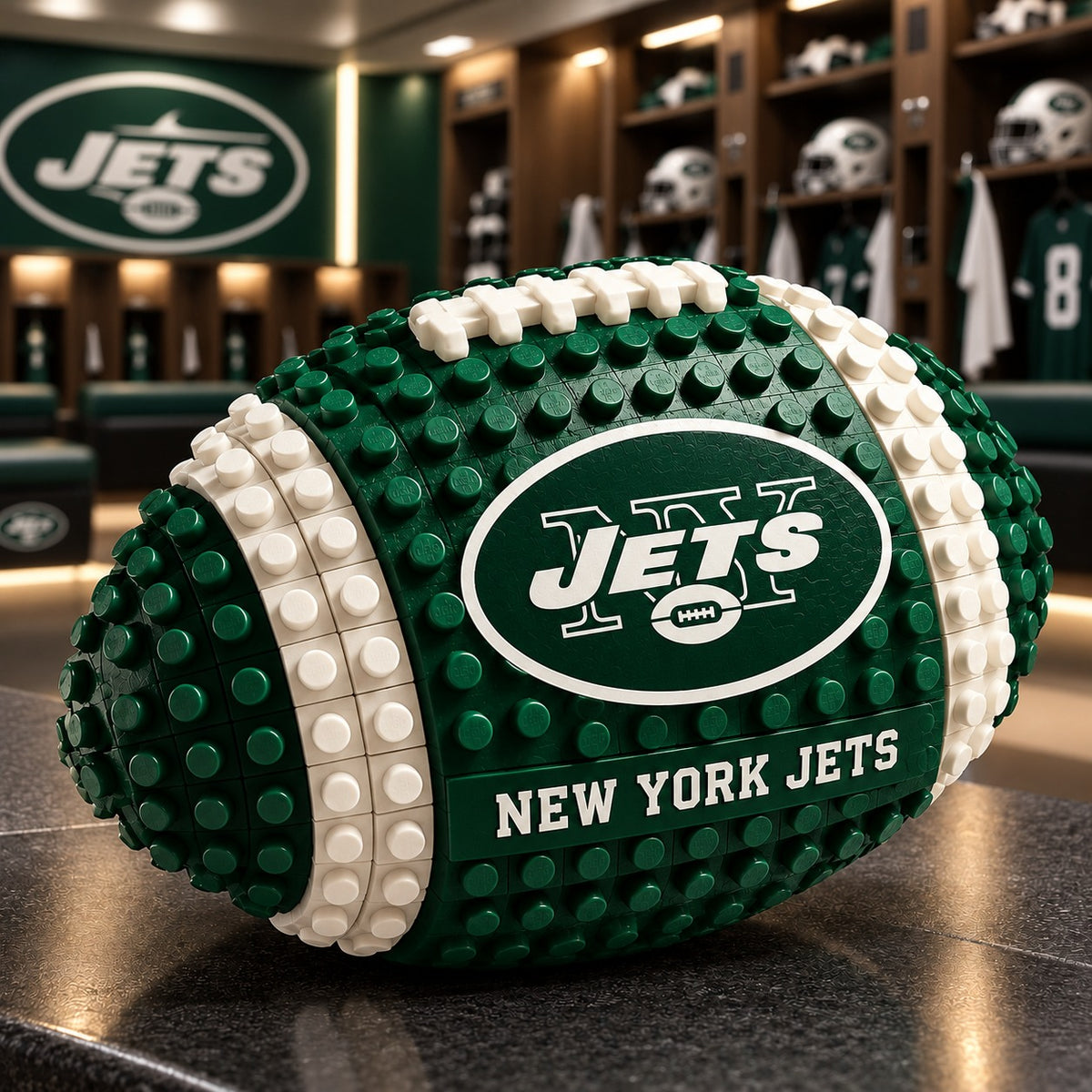 NYJ x NFL Team Building Block Football Set